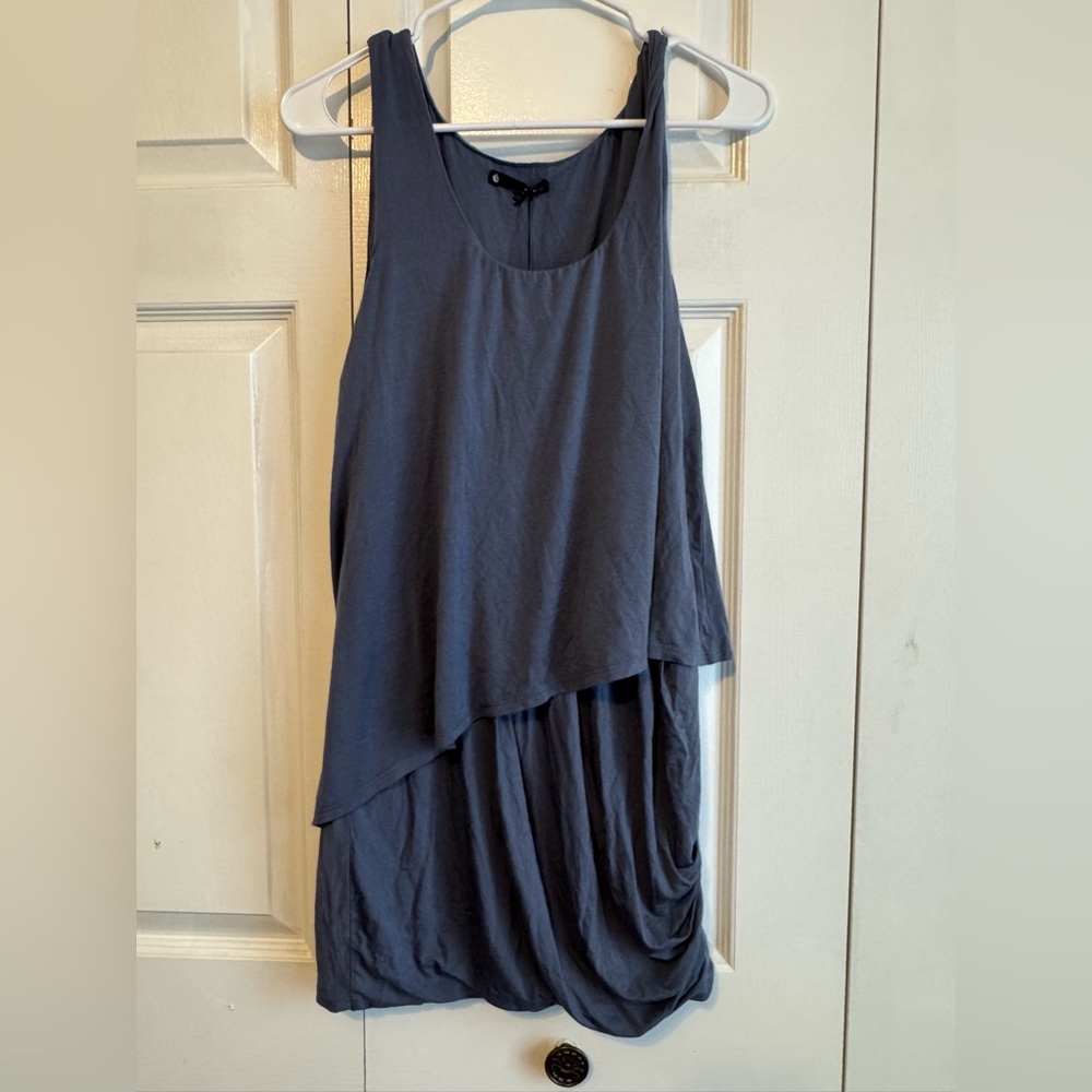 Blue Krisa Sleeveless Layered Dress